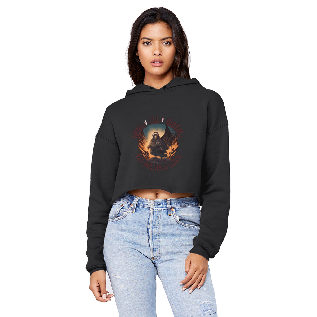Cropped Raw Edge Boyfriend Hoodie - Quail and Metal: The Unlikely Union